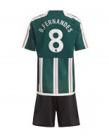 Manchester United Bruno Fernandes #8 Venkovní dres pro děti 2023-24 Krátký Rukáv (+ trenýrky)